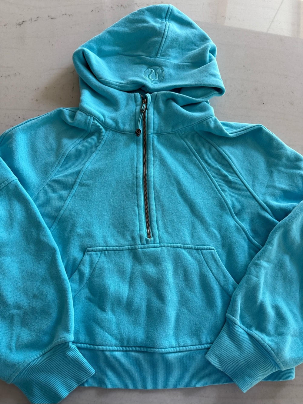 Lululemon Aqua Blue Half-Zip Hoodie